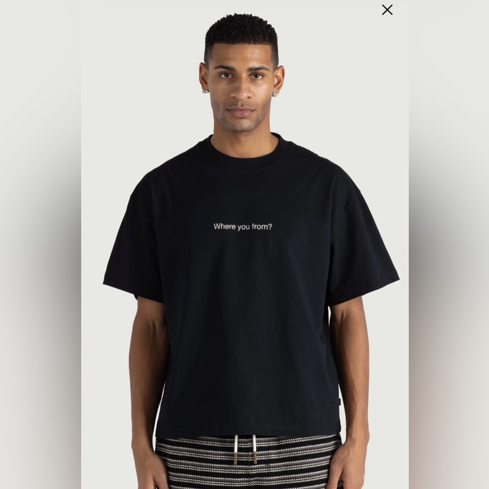 Honor The Gift Where You From Graphic T-Shirt XL NWT Black